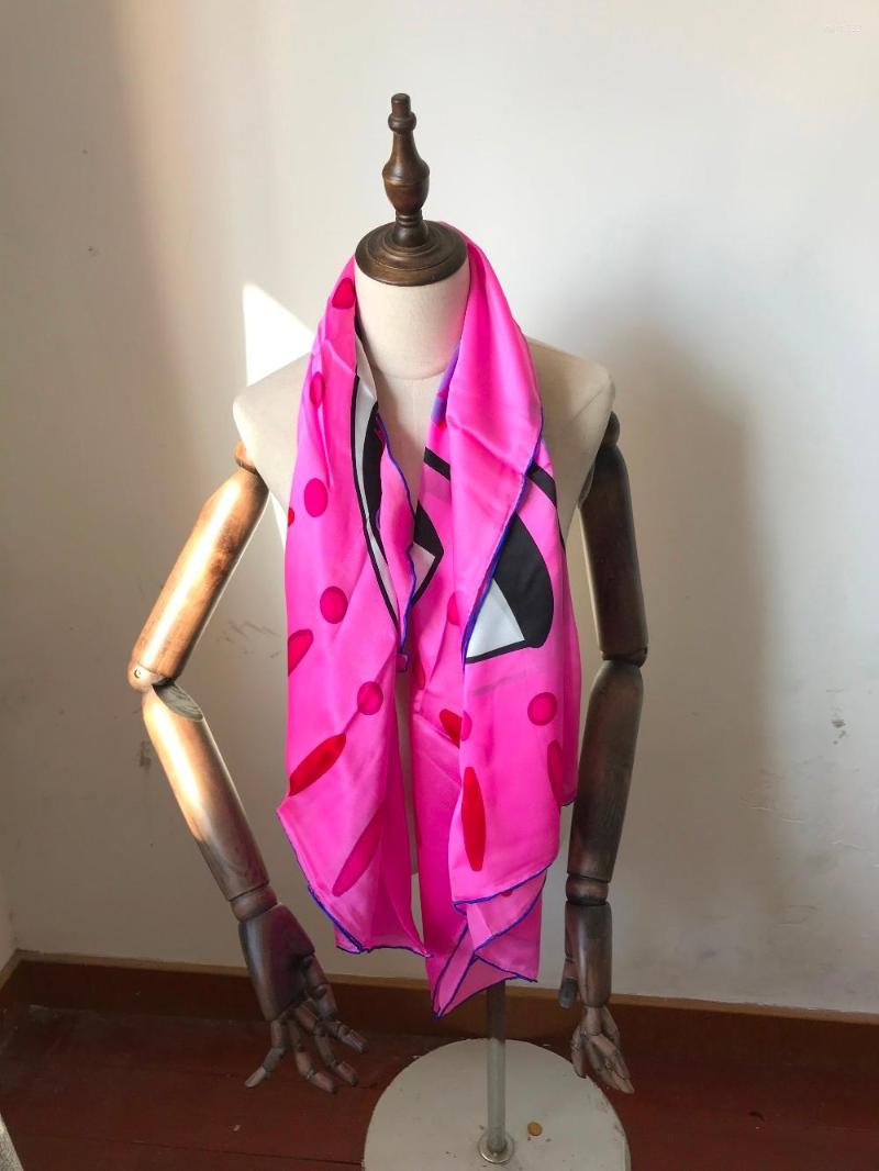 

Scarves 2022 Arrival Autumn Winter Print Silk Big Square Scarf 135 Cm Twill Hand Made Roll Shawl Wrap For Women Lady