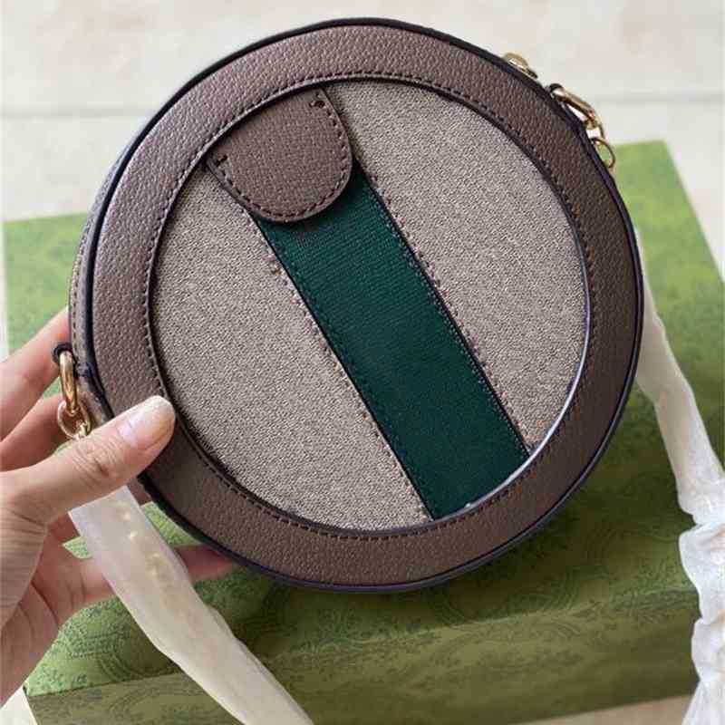 

Shopping Bags Shoulder Women Handbag Classic Color Leather Circular Crossbody Designer Messenger Wallet 1025