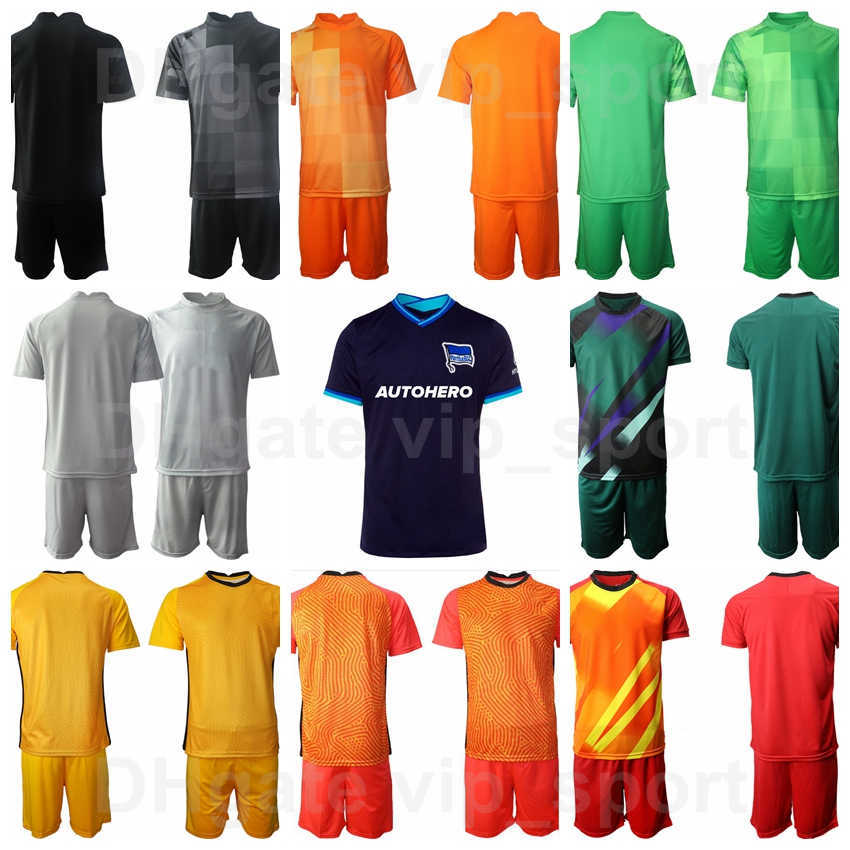 

BSc Hertha Berlin Gardien de but GK Football 12 Nils-Jonathan Korber Jersey Set 1 Alexander Schwolow Total Teamie Couleur Vert Gris Jaune, White