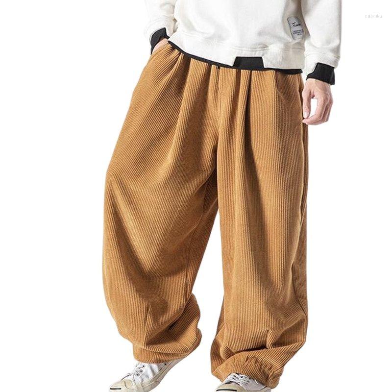 

Men's Pants Plus Long Men's Trousers Plus-size Corduroy Harlan Slacks Bloomers, Black