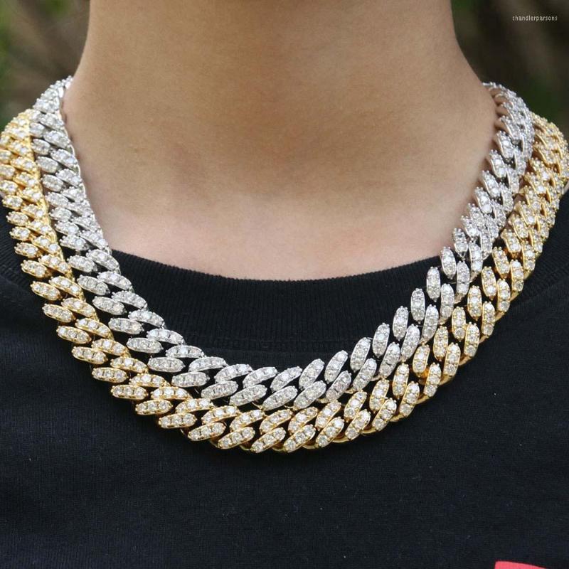 

Pendant Necklaces 12mmcz CUBAN CHAIN NECKLACE Zircon Hip Hop Female Jewelry