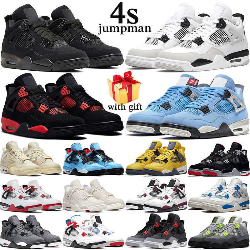 

4 Dr Shoes Men Women Jumpman Basketball Military Black 4s Cat Red Thunder University Blue Infrared Royalty Cactus Outdoor Mens, # 22