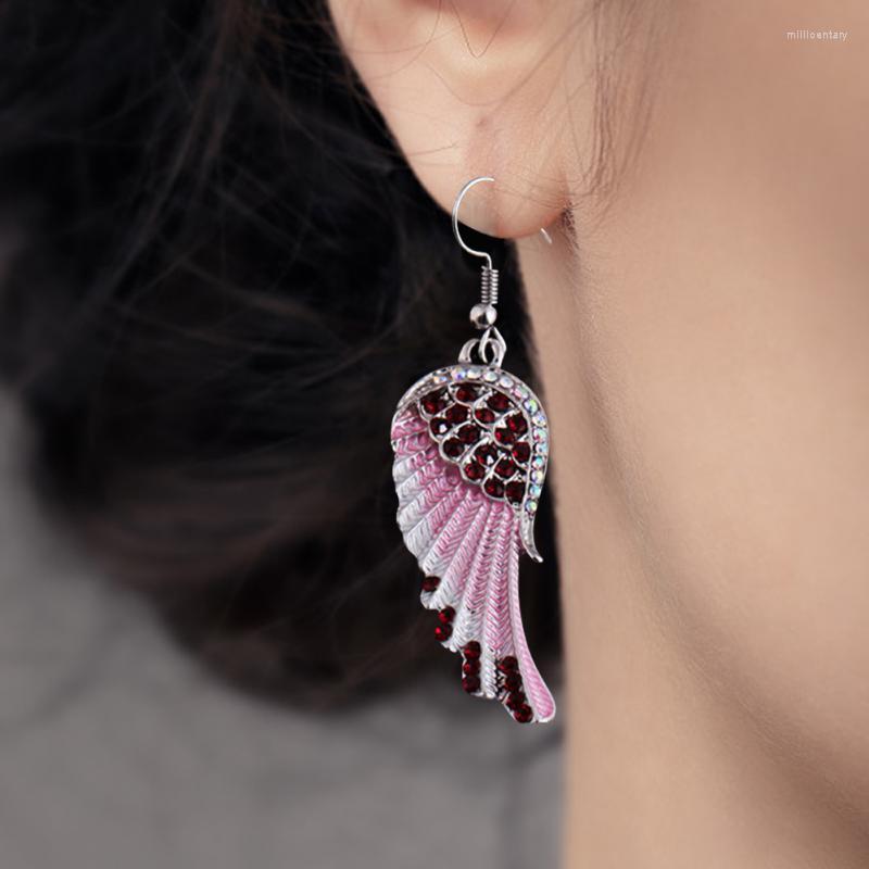 

Dangle Earrings 1Pair Asymmetric Insect For Women Cicada Wing Foil Rhinestone Drop Romantic Fashion Bridal Jewelry