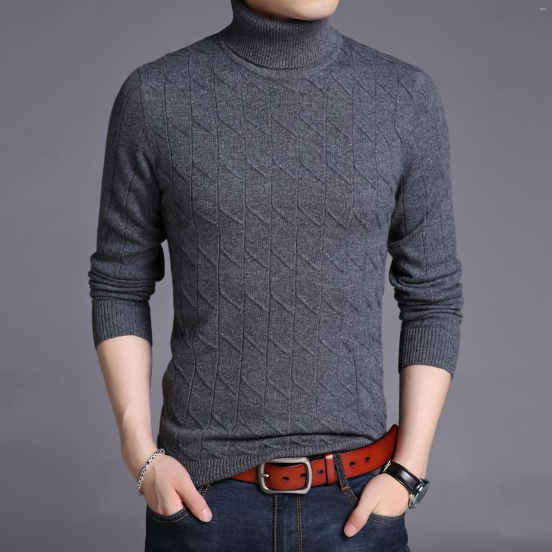 

Men' Sweaters High Collar Mens Wool Autumn & Winter Slim Fit Turtleneck Knit Clothes Male Long Sleeve Pure Warm Knitwear, Black