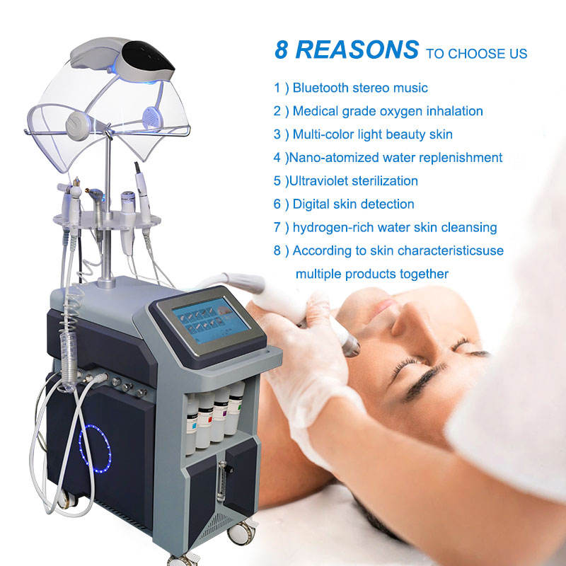 

Professional Hydro dermabrasion Facial Microdermabrasion 10 in 1 skin rejuvenation deep cleaning space oxygen Device