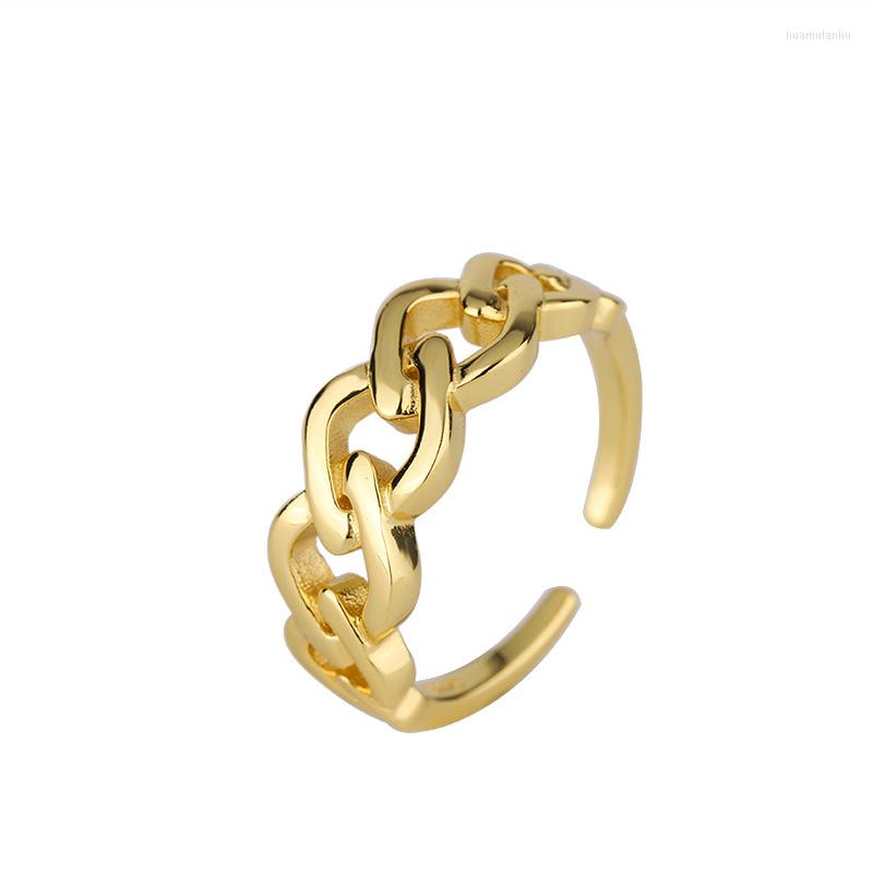 

Cluster Rings Sterling Silver European And American Ring Geometric Lines Hollow Female Temperament All-match Index Finger