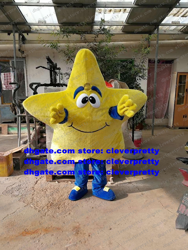 

Yellow Five-pointed Star Mascot Costume Adult Cartoon Character Outfit Suit Grand Bodog Casino Brand Plan Promotion zx1471, As in photos