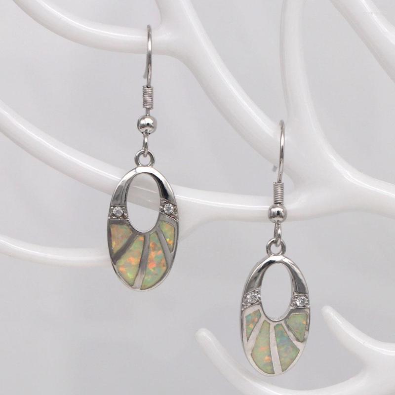 

Dangle Earrings JLE075 Simple Female Blue Fire Opal Fashion Jewelry