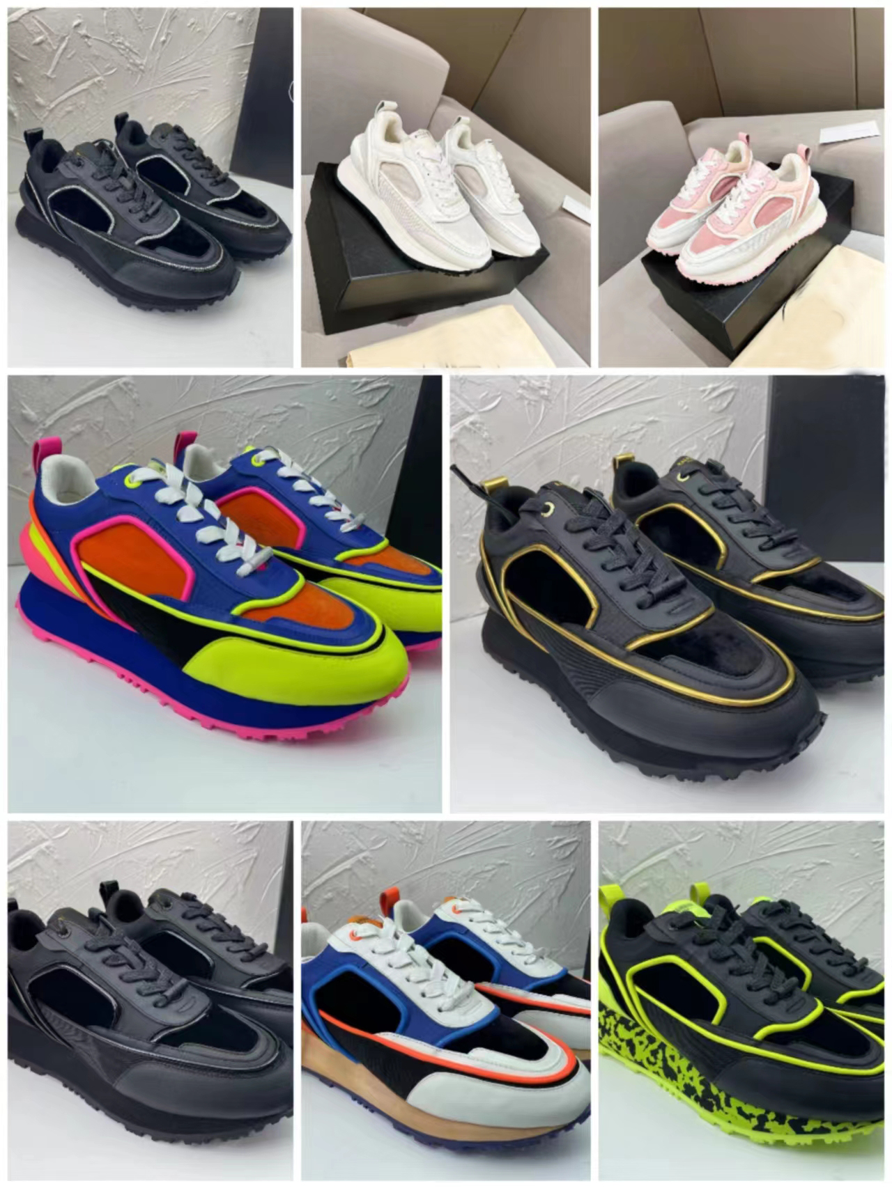 

Designer Sneakers Shoes Nylon And Mesh Racer low-top sneakers Suede Fashion Men Women Sport Running Casual 36-44 send out within 4days, Color 3