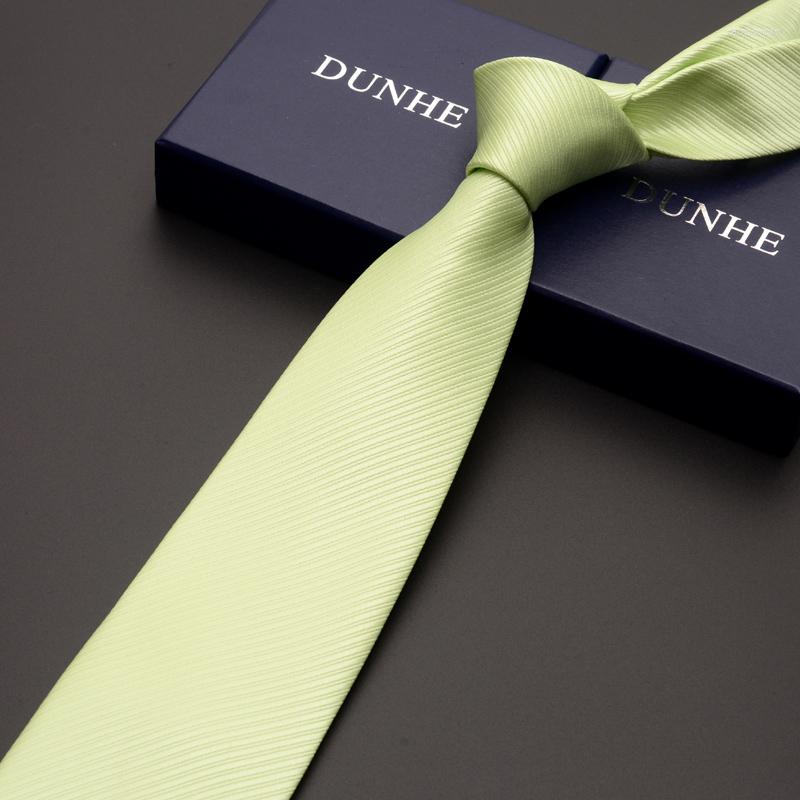 

Bow Ties High Quality 2022 Men Business 8cm Silk Tie Wedding For Designers Brand With Gift Box Solid Color Light Green