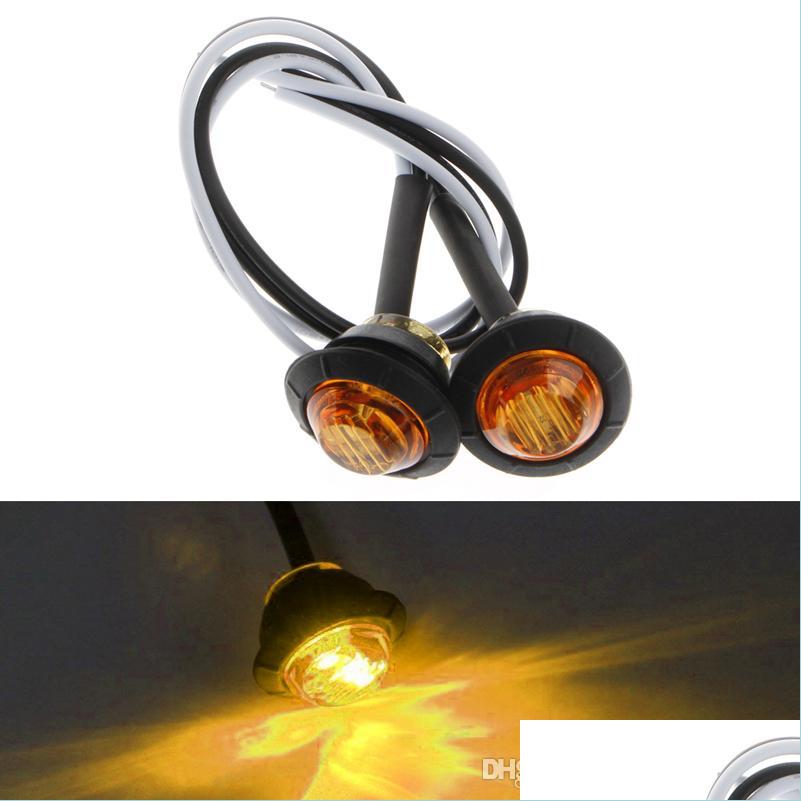 

Car Bulbs 10X Mini Amber Bbs 3/4 Round Side 3 Led Marker Trailer Car Light Waterproof Drop Delivery Mobiles Motorcycles Lights Light Dh2Qy