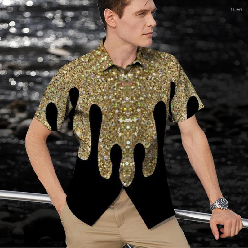 

Men' Casual Shirts Men' Luxury Shirt Baroque Style 3D Printing Summer Fashion Oversized Tops Buton Short Sleeve Loose Male Clothing, Zc-1454