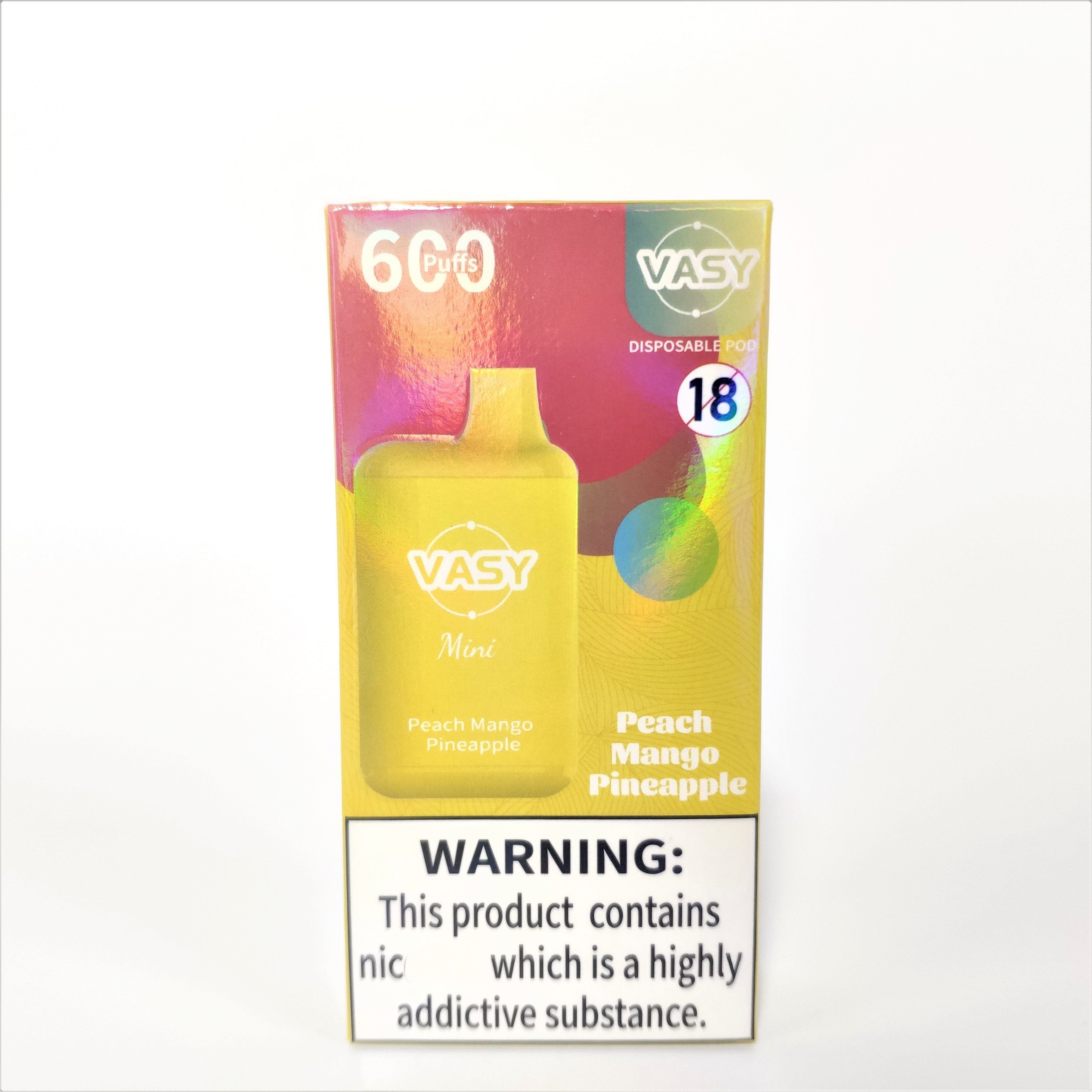 

VASY Mini Original Wholesale Electronic Cigarette Disposable Vape 600 puffs Multiple Flavors English/German/Spanish Packaging Available 034