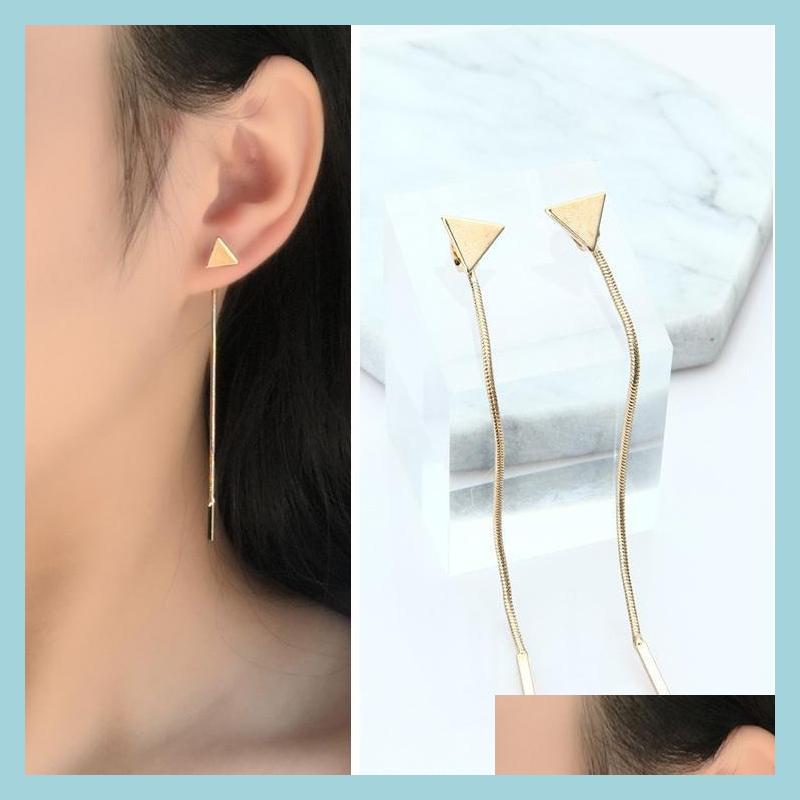 

Stud Stud Fashion Triangle Earrings Tassel Chain Antiallergy Jewelry Drop Delivery Dhwfo