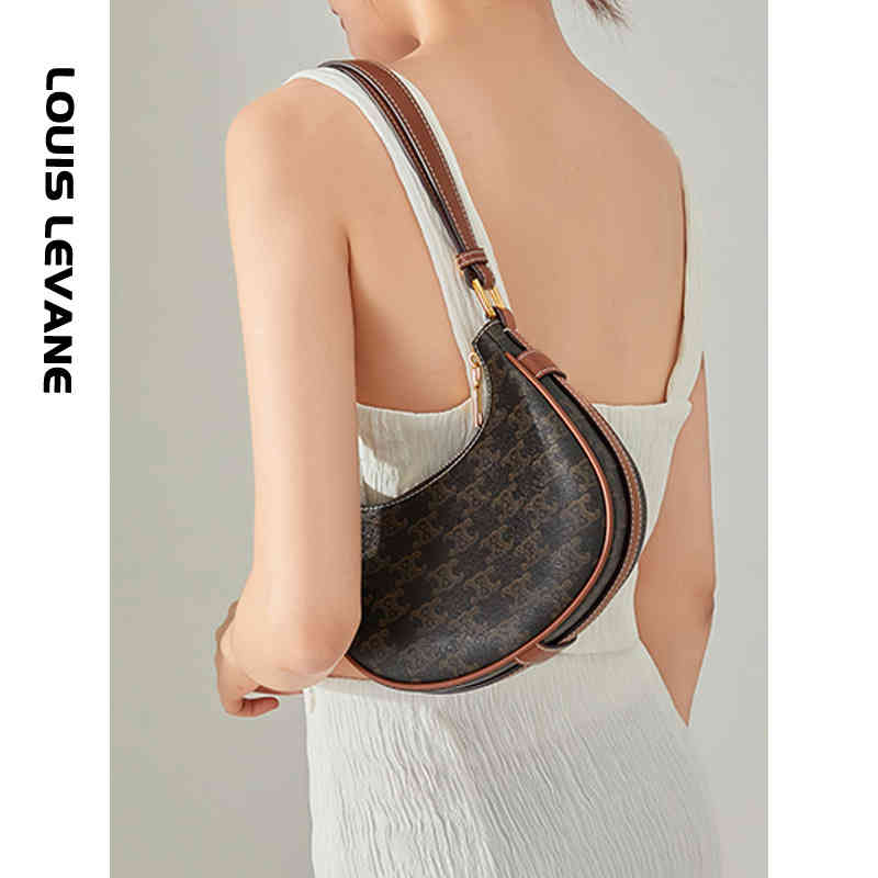 

Triumphal Arch Underarm Bag Women's Summer Versatile Saddle 2021 New Old Flower One Shoulder Crossbody, White