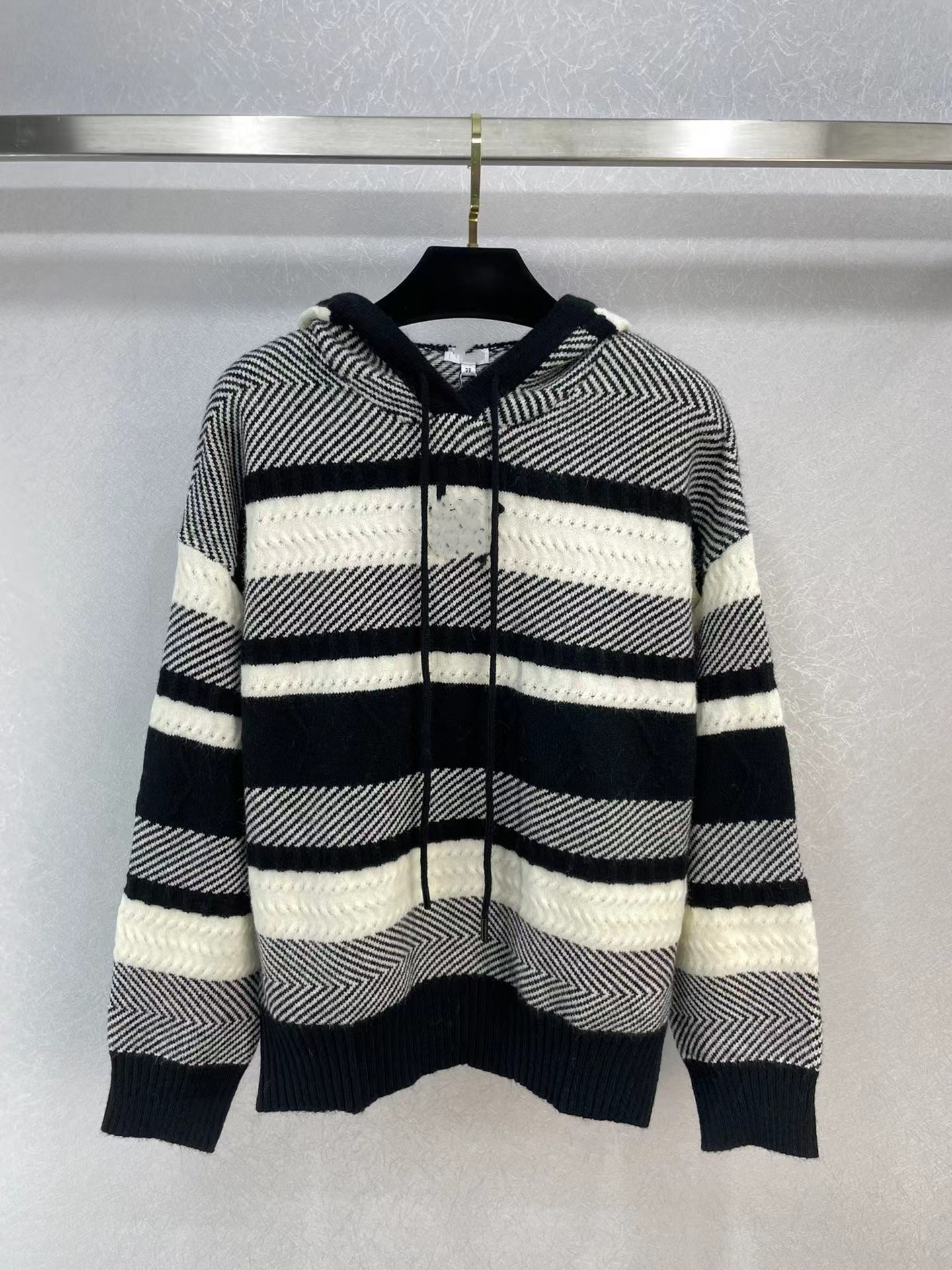 

2022 Autumn Winter Milan Runway Sweaters Hooded Long Sleeve High End Jacquard Pullover Women' Designer Tops 1112-03, Customize