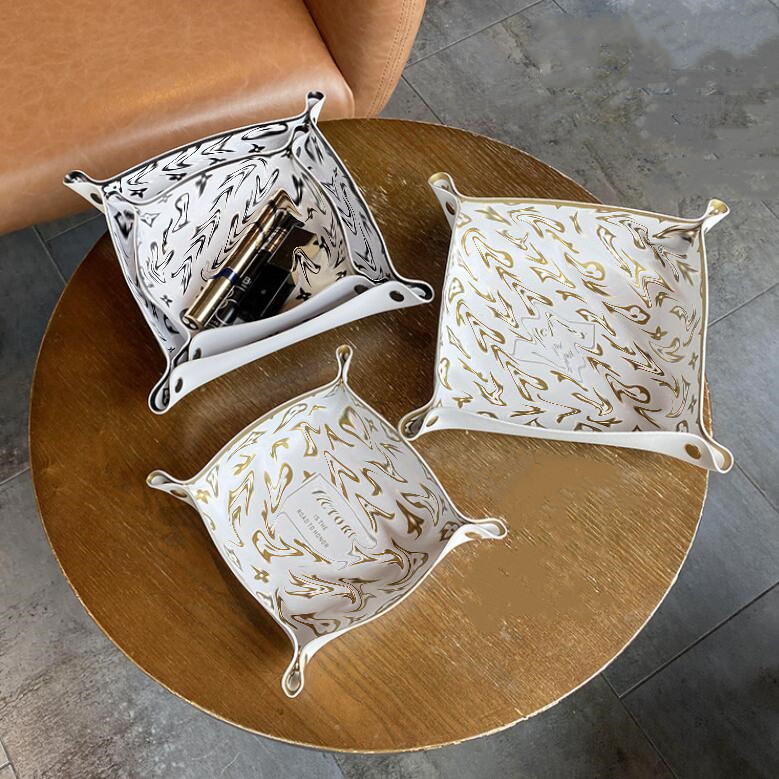 

Designer Desk Storage Basket Party Favor Key Jewelry Pouches Bags Multifunctional Large Capacity Cosmetic Organizer For Bedroom Kitchen Living Room