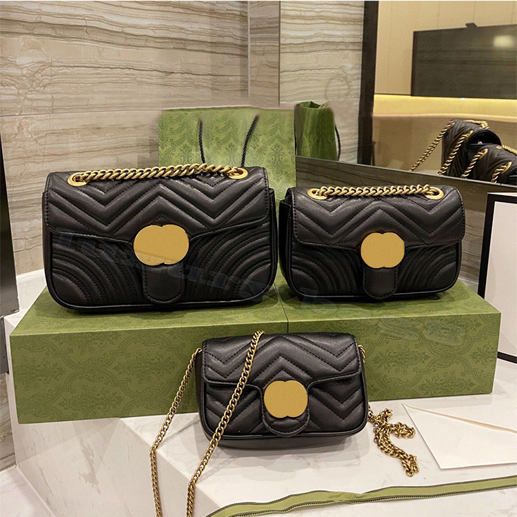 

Designer handbag Classic Shoulder Bags Marmont Luxury Women Cross body bag Fashion Leather tote mini Gs envelope wallet 2023 new items 3size, Box