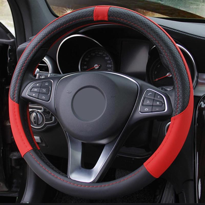 

Steering Wheel Covers 15 Inch Cover 1PC 38cm Accessories Anti-slip PU Leather