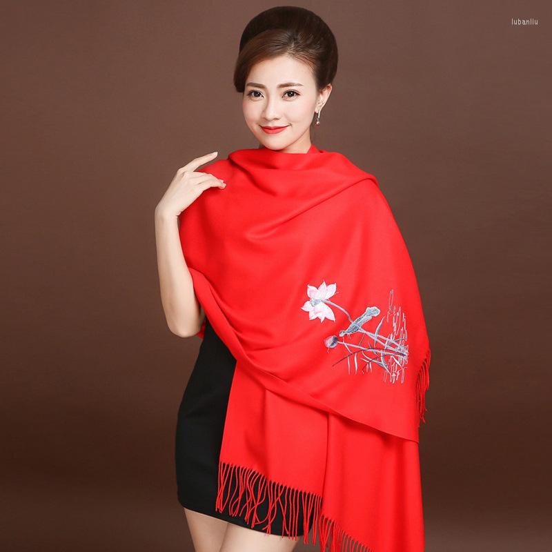 

Scarves Scarf Large Size Wrap Cape Jacquard Flower Women Pashmina Soft Shawls Muffler With Tassels Cashmere Blend Warm Mujer Bufanda