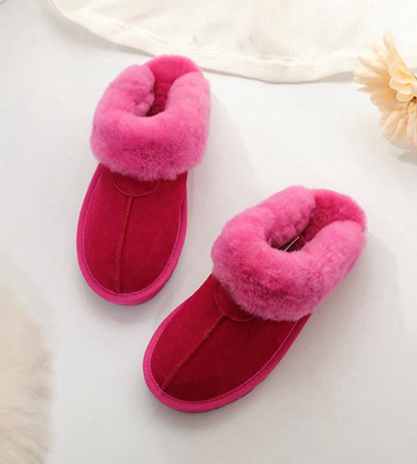 

2022 Hot sell fashion slippers Classic design AUS newest U5125 keep Warm slippers goat skin sheepskin Super Mini Snow boots, Brown