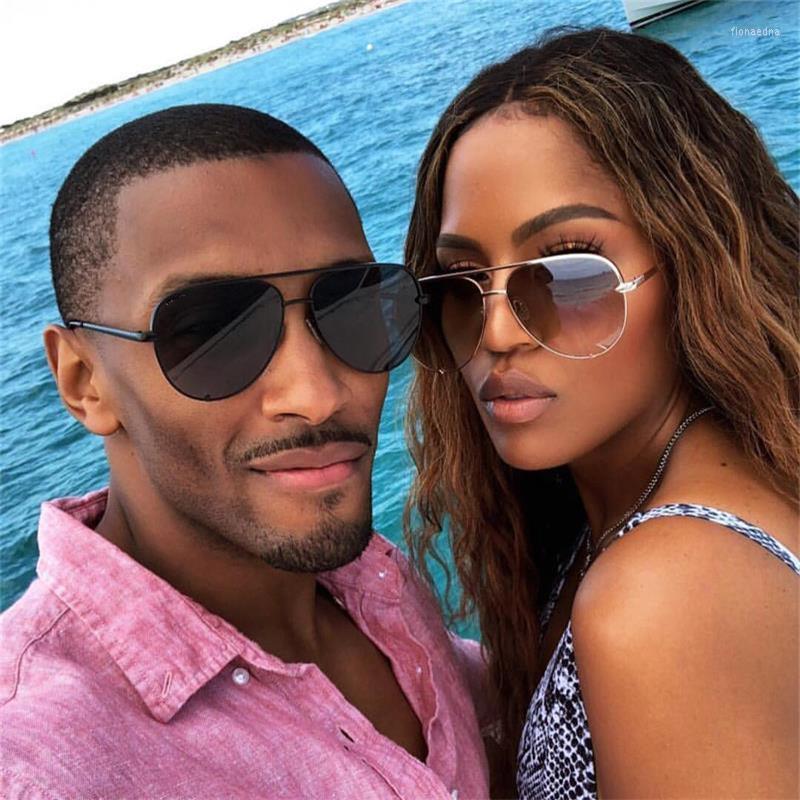 

Sunglasses Unisex Brown Gradient Designer Tops Woman Big Shades 90s Vintage Ladies Sun Glasses For Men Lunette Soleil