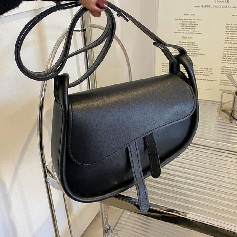 

Evening Bags Casual Solid PU Leather Shoulder Crossbody For Women 2022 Women's Designer Small Flap Handbag Trend Female, White