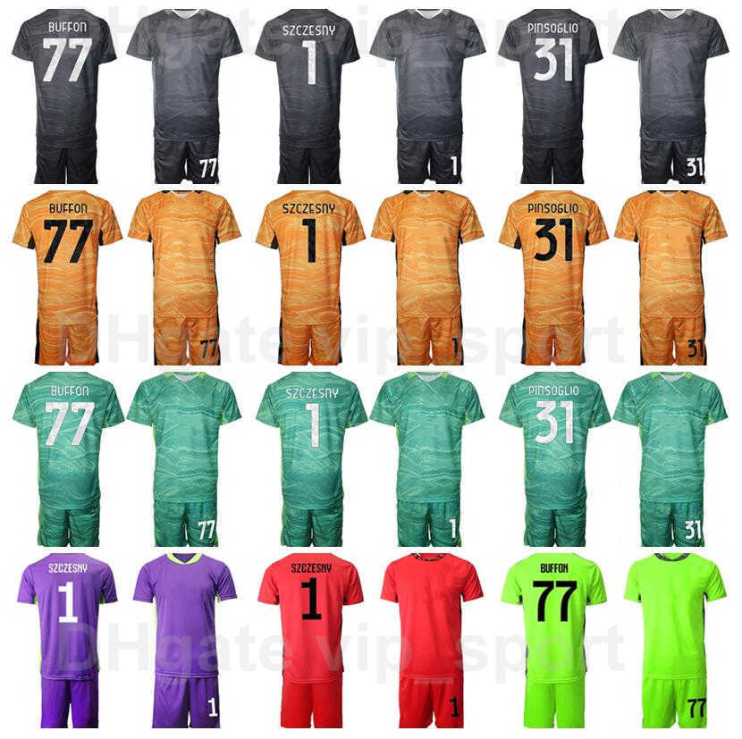 

Hommes Gardien de but Soccer GK 77 Gianluigi Buffon Jersey Set Gualie 36 Mattia Perin 23 Carlo Pinsoglio 1 Wojciech Szczesny Football Shirt, Fluorescent green