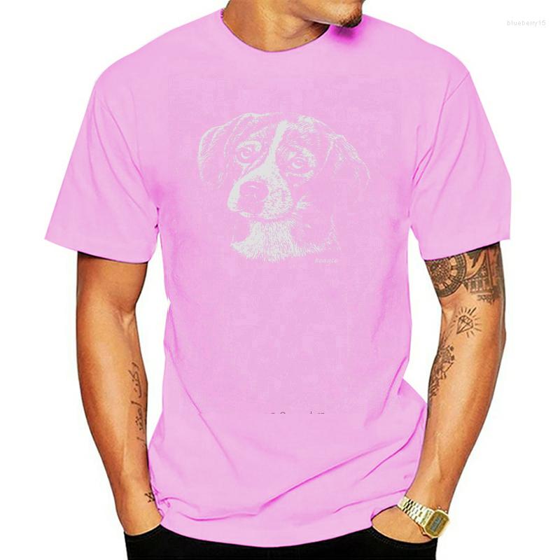 

Men' T Shirts Beagle Shirt Dog Breed Black Tee White Design High Quality, W1