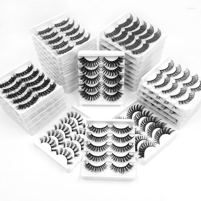 

False Eyelashes 5 Pairs Fluffy Lashes 18MM 3D Mink Natural Long Dramatic Volume Makeup