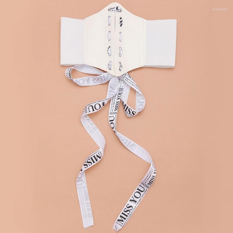 

Belts Novelty Corset Underbust Women Elegant Curve Shaper Modeling Strap Slimming Waist Belt Adjustable Bustiers, White