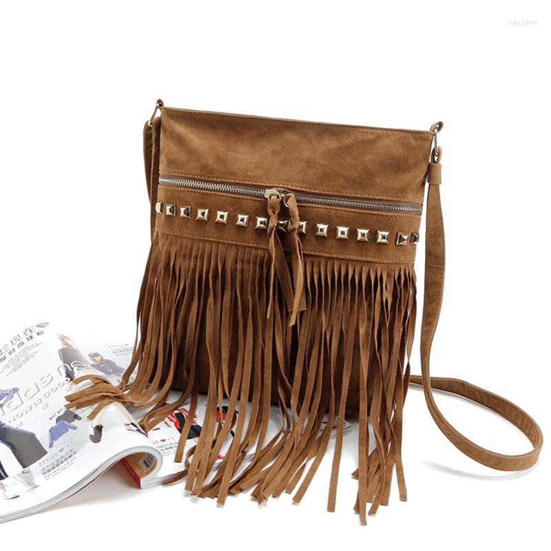 

Evening Bags Autumn Winter Messenger Bag For Women Fashion Velvet Wicker Tassel All-Match Shoulder, Black