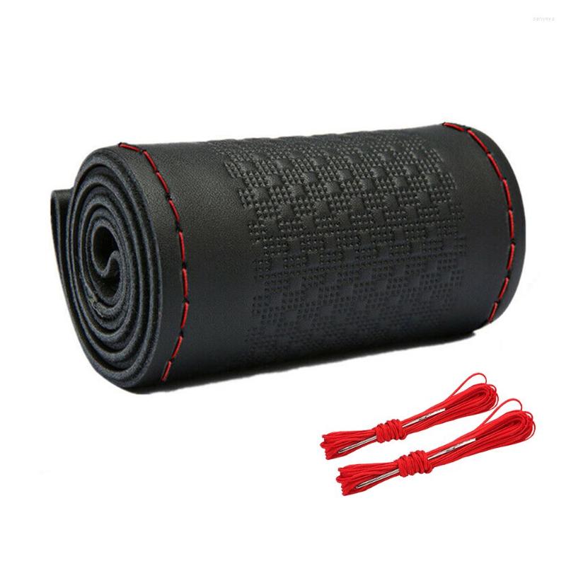 

Steering Wheel Covers Anti-slip Cover Car Four Seasons Soft 37-38cm Black Decoration