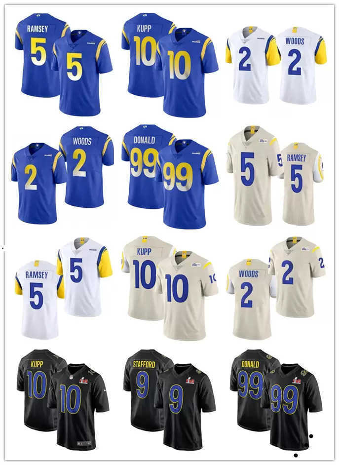 

2022 Football Jerseys Men women youth Los Angeles''Rams''jersey 3 Odell Beckham Jr. 40 Von Miller 99 Aaron Donald 9 Matthew Stafford 10 Cooper Kupp Football Jerseys, Color