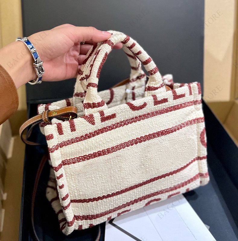 

Luxurys Designers Bags Handbag 5A Women mini Shopping Bag Classic letter printing Canvas Shoulder Bagss Original Quality cross body totes, Black