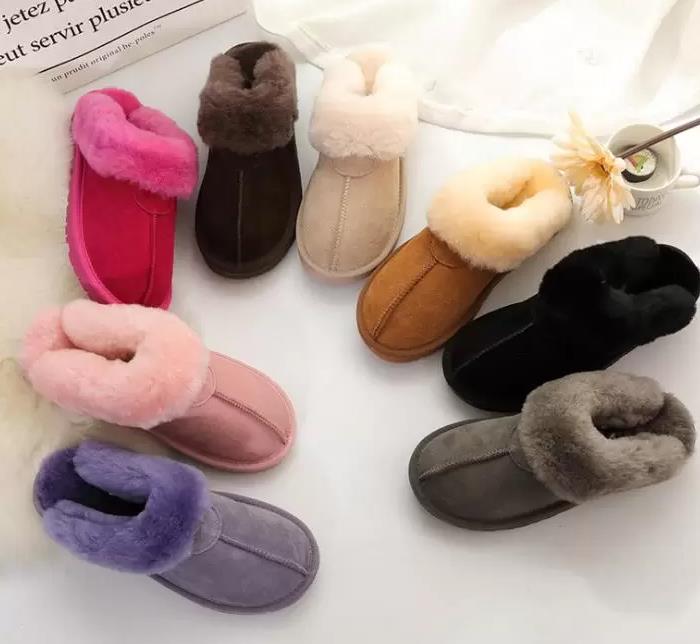 

australia designer fur slippers Snow boots womens slides sandals women winter snow shoes classic mini ankle black chestnut pink sandal sneakers warm trainers, Beige