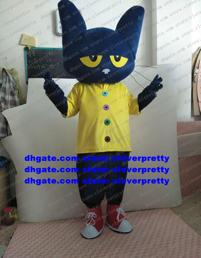 

Pete The Cat Mascot Costume Adult Cartoon Character Outfit Suit Anime Suit Art Show Corporate Image Film zx950, As in photos