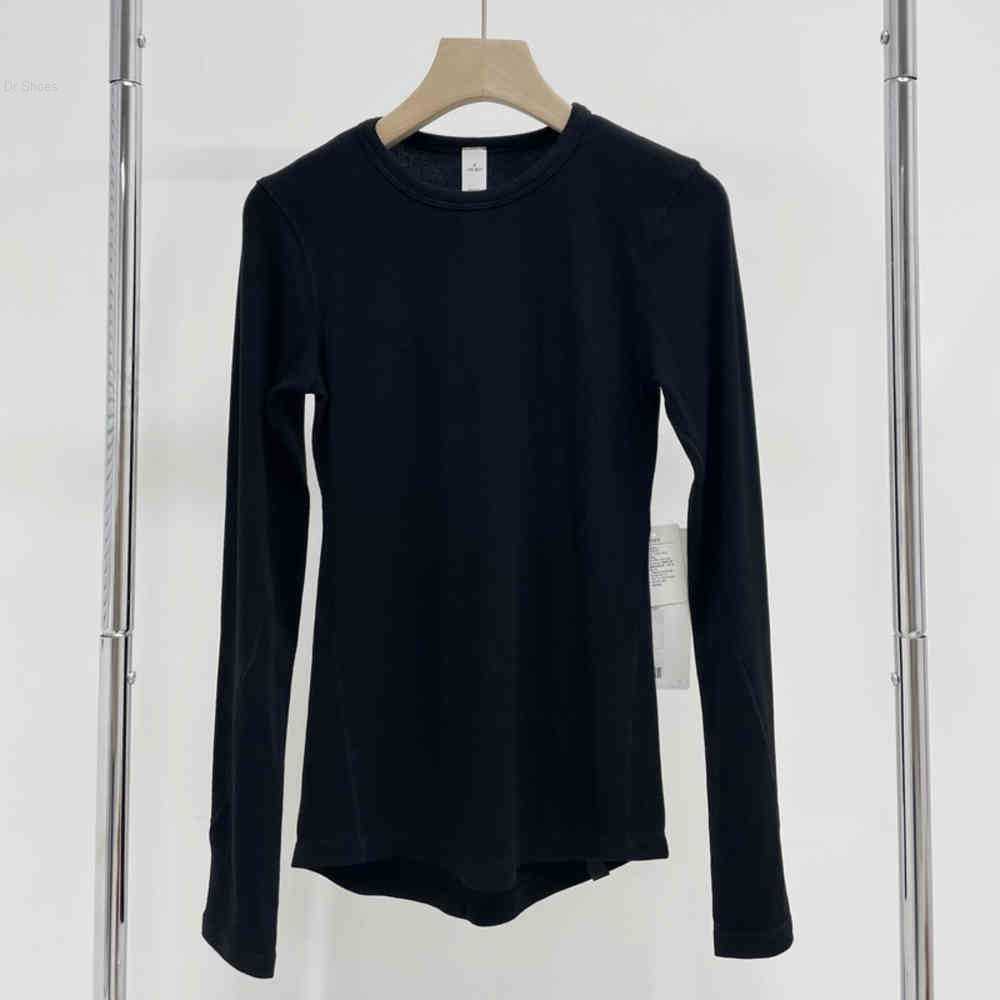 

Fashion-2022 Gym Women's T-Shirt Yoga high elastic Modal threaded base layer clothes Hold Tight Long Sleeve sports Shirt with label top qua, Yellow