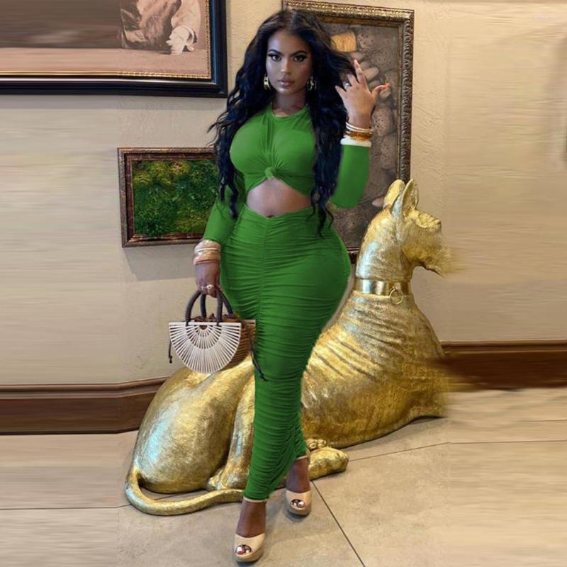 

Casual Dresses Sexy Long Pleated Dress Women Hollow Out Draped Bodycon Sundress Party Club Summer Clothings 2022, Orange