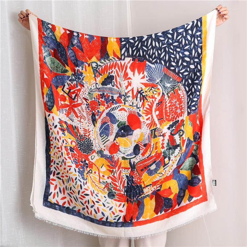 

Scarves 2022 Fashion Summer Women Cotton Scarf Aztec Ethnic Floral Beach Hijab Shawls And Wraps Female Foulard Echarpe Bandana Snood