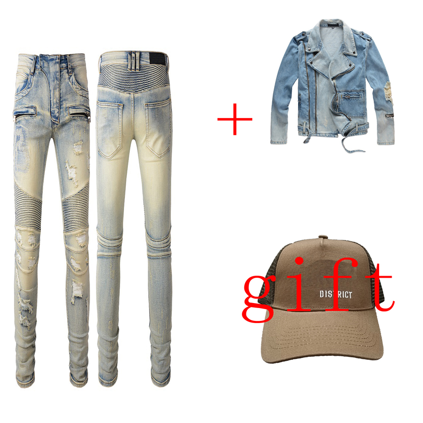 

Track pants jeans for men women jacket designer jeans light blue fit loose cotton denim jean hiphop windbreaker fashion pant & jeackets gift hat Spring Autumn clothing