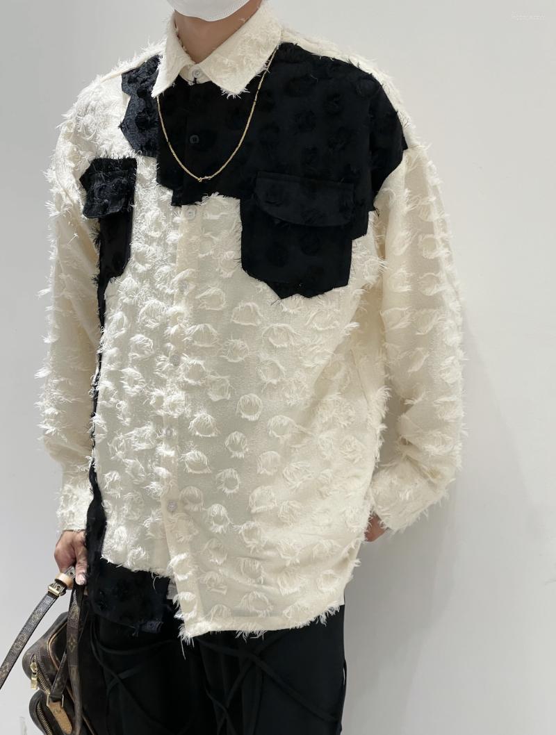 

Men's Casual Shirts Cs037 Fashion Men's 2022 Runway Luxury European Design Party Style Clothing, White