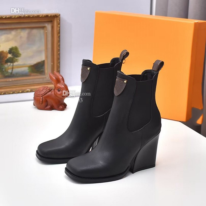 

High Quality Heel Boots Designer Leather Ankle Boot Louiseity Stylish Women Winter Booties Sexy And Warm Viutonity dfgdd