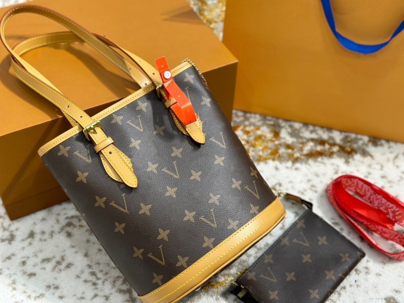 

CC Shoulder Bags Printed bucketbag Simple Casual Female Big Tote Bucket Bag Quality Leather Women's Designer Handbag High Capacity Messenger Folding box, Extra freight