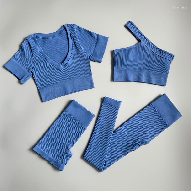 

Active Sets 2/3/4Pcs Gym Set Women Seamless Yoga Suit Sports Bra Crop Top Shorts High Waist Leggings Outfit Fitness Workout Clothes, White 2pcs d