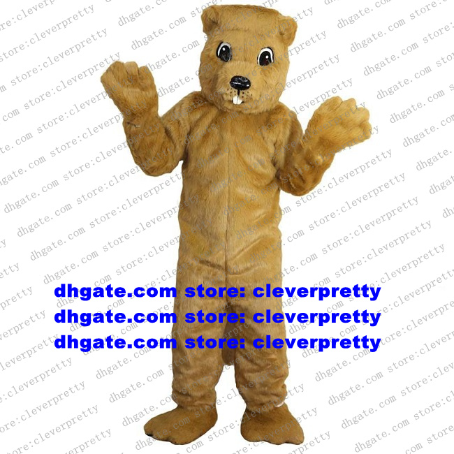 

Brown Long Fur Mascot Costume Groundhog Bobac Sisel Tarabagane Hamster Cricetulu Susliks Gopher Photos Promotion zx557, As in photos