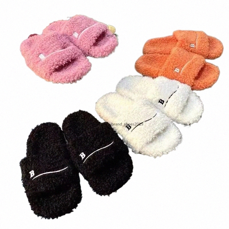 

top Quality Luxury Designer men women Slippers Ladies Wool Slides Winter Fur Fluffy Furry Warm Letters Sandals Comfortable Fuzzy Girl Flip Flop Slippe X4wv#