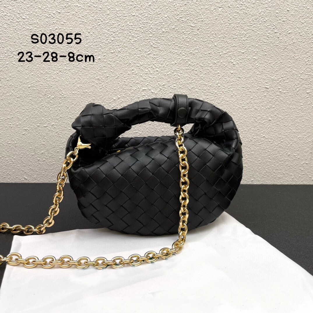 

7A Designer First Quarter Moon Totes Woven Genuine Leather with Detachable Metal Chain, Light brown