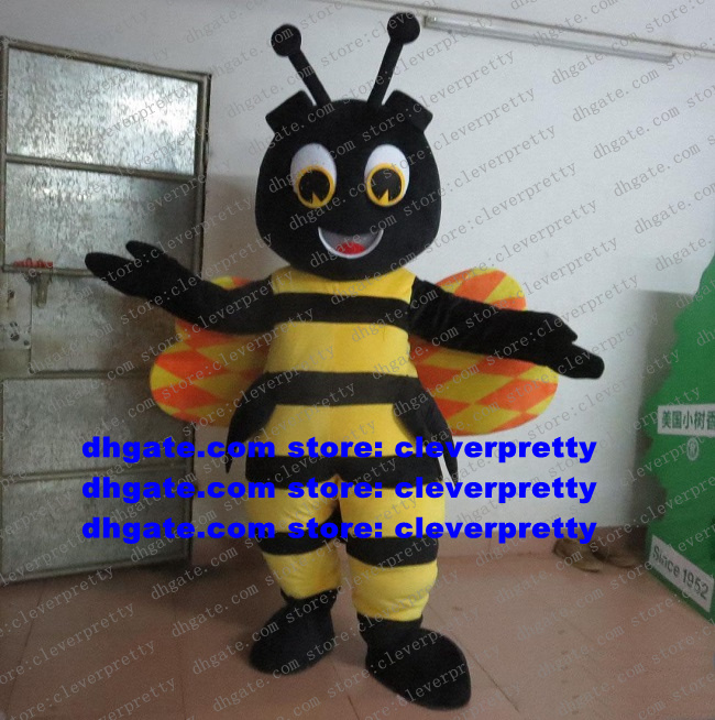 

Bee Honeybee Mascot Costume Wasp Hornet Vespid Bumblebee Bombus Cartoon Character Walking Street Marketing Promotions zx679, As in photos