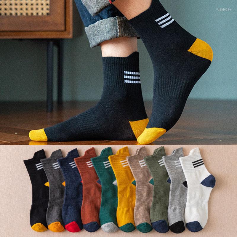 

Men's Socks 3 Pairs Cotton Men Long Tube Trendy Street Sports Sock Men's Spring Autumn Winter Breathable Stocks For Students Size39-44